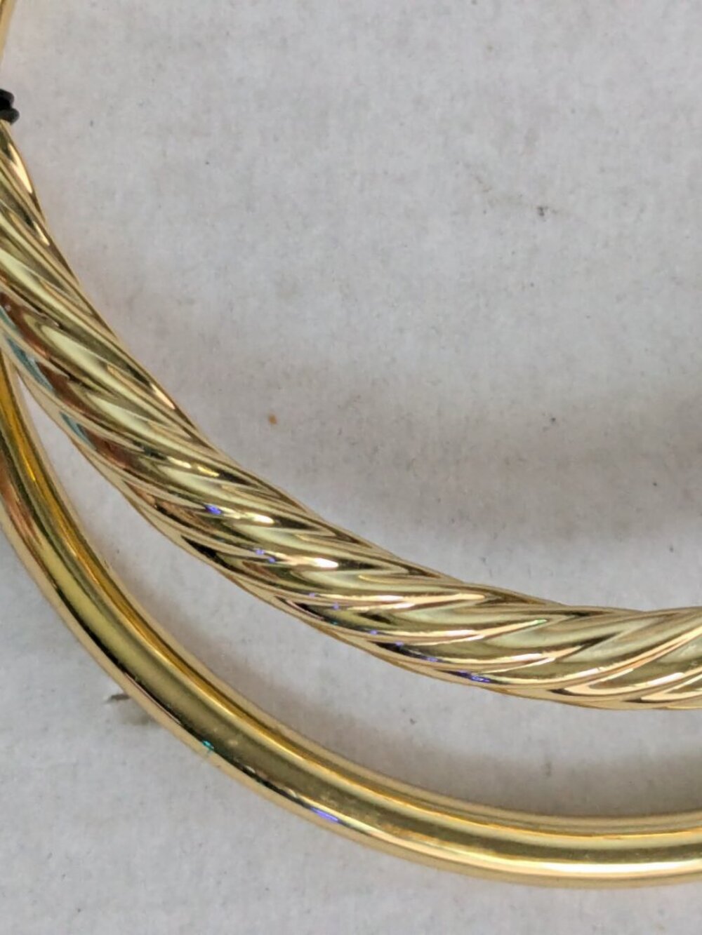 ARGENTO VIVO STUDIO Gold Tone Rope Solid Bangle Bracelets - Picture 5 of 8